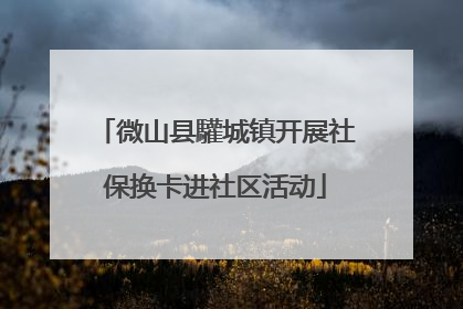 微山县驩城镇开展社保换卡进社区活动