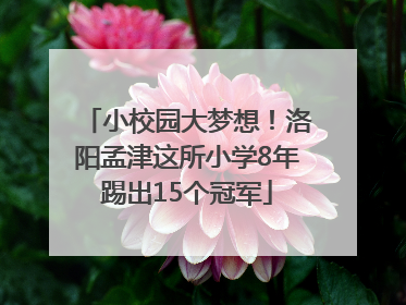 小校园大梦想！洛阳孟津这所小学8年踢出15个冠军