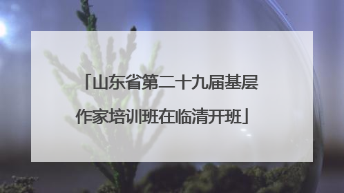 山东省第二十九届基层作家培训班在临清开班