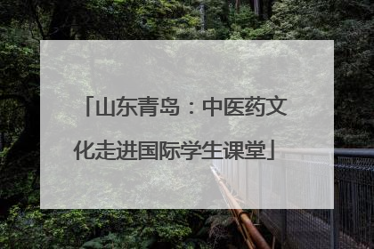 山东青岛：中医药文化走进国际学生课堂