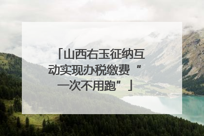 山西右玉征纳互动实现办税缴费“一次不用跑”