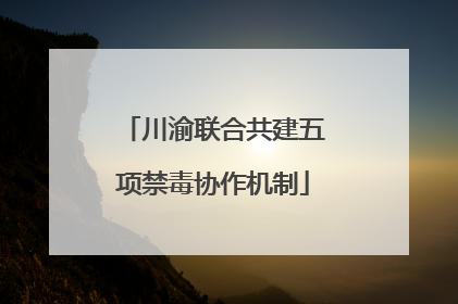 川渝联合共建五项禁毒协作机制