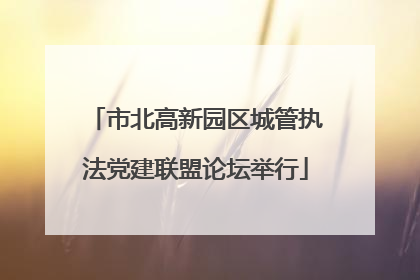 市北高新园区城管执法党建联盟论坛举行
