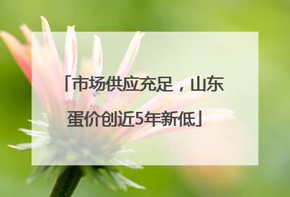 市场供应充足，山东蛋价创近5年新低