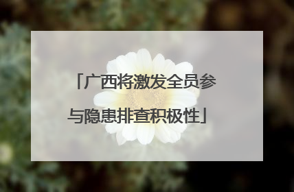 广西将激发全员参与隐患排查积极性