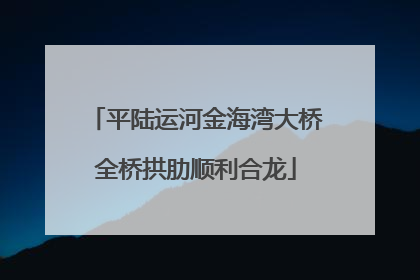 平陆运河金海湾大桥全桥拱肋顺利合龙