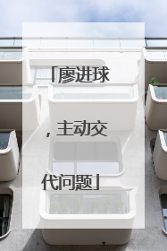 廖进球，主动交代问题