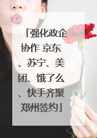 强化政企协作 京东、苏宁、美团、饿了么、快手齐聚郑州签约