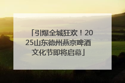 引爆全城狂欢！2025山东德州燕京啤酒文化节即将启幕