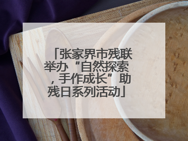 张家界市残联举办“自然探索，手作成长”助残日系列活动