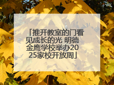 推开教室的门看见成长的光 明德金鹰学校举办2025家校开放周
