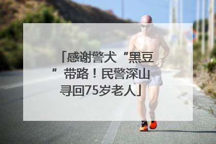 感谢警犬“黑豆”带路！民警深山寻回75岁老人