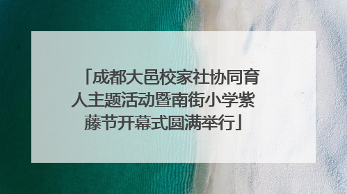 成都大邑校家社协同育人主题活动暨南街小学紫藤节开幕式圆满举行