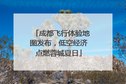 成都飞行体验地图发布，低空经济点燃蓉城夏日