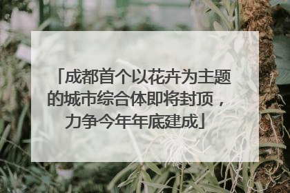 成都首个以花卉为主题的城市综合体即将封顶，力争今年年底建成