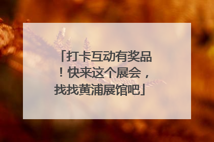 打卡互动有奖品！快来这个展会，找找黄浦展馆吧