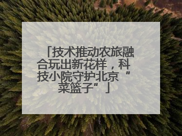 技术推动农旅融合玩出新花样，科技小院守护北京“菜篮子”