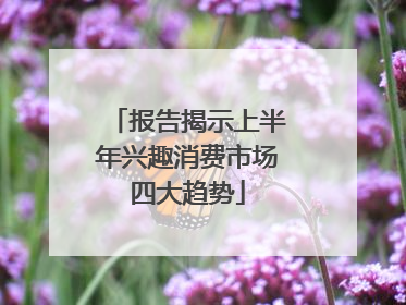 报告揭示上半年兴趣消费市场四大趋势
