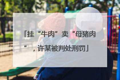 挂“牛肉”卖“母猪肉”，许某被判处刑罚
