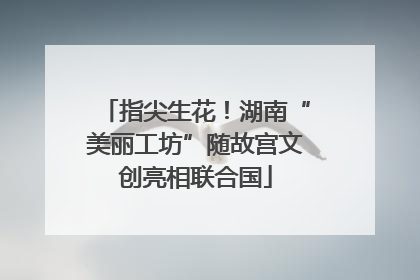 指尖生花！湖南“美丽工坊”随故宫文创亮相联合国