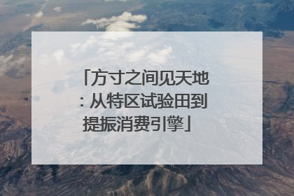 方寸之间见天地：从特区试验田到提振消费引擎