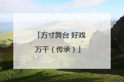 方寸舞台 好戏万千（传承）