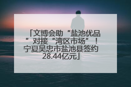 文博会助“盐池优品”对接“湾区市场”！宁夏吴忠市盐池县签约28.44亿元