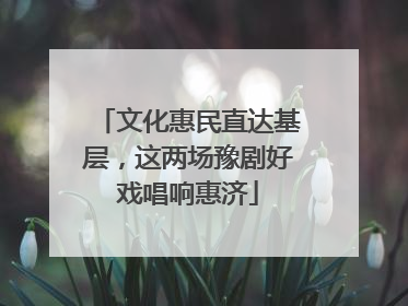 文化惠民直达基层，这两场豫剧好戏唱响惠济