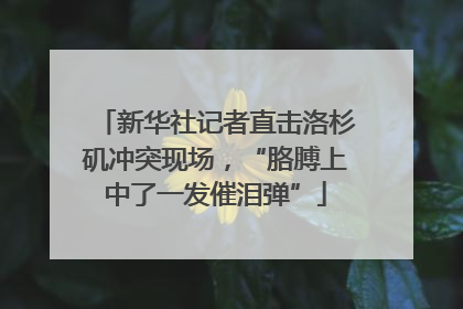 新华社记者直击洛杉矶冲突现场，“胳膊上中了一发催泪弹”