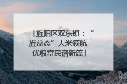旌阳区双东镇：“旌益态”大米领航 优粮富民谱新篇