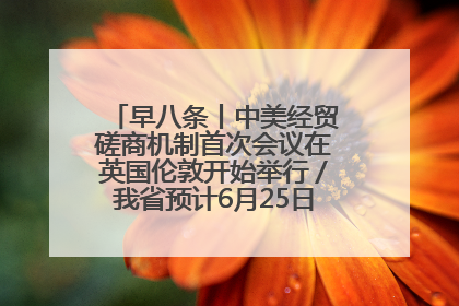 早八条丨中美经贸磋商机制首次会议在英国伦敦开始举行／我省预计6月25日公布高考成绩与录取最低控制分数线