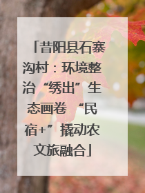 昔阳县石寨沟村：环境整治“绣出”生态画卷 “民宿+”撬动农文旅融合
