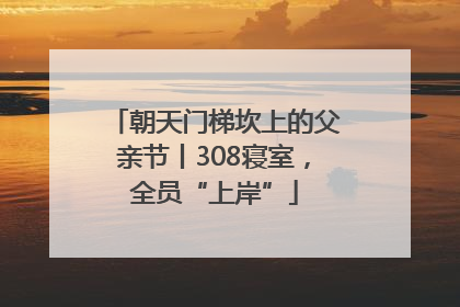 朝天门梯坎上的父亲节丨308寝室，全员“上岸”
