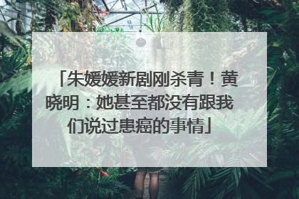 朱媛媛新剧刚杀青！黄晓明：她甚至都没有跟我们说过患癌的事情