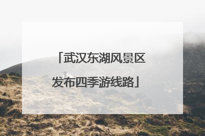 武汉东湖风景区发布四季游线路