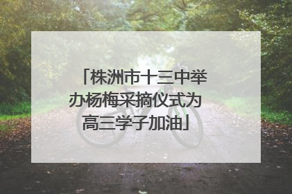 株洲市十三中举办杨梅采摘仪式为高三学子加油