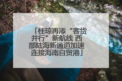桂琼再添“客货并行”新航线 西部陆海新通道加速连接海南自贸港