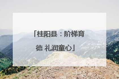 桂阳县：阶梯育德 礼润童心