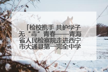 检校携手 共护学子无“毒”青春——青海省人民检察院走进西宁市大通县第一完全中学开展禁毒宣传侧记