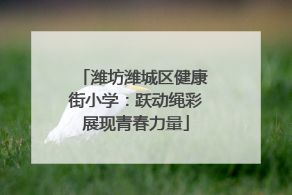 潍坊潍城区健康街小学：跃动绳彩展现青春力量