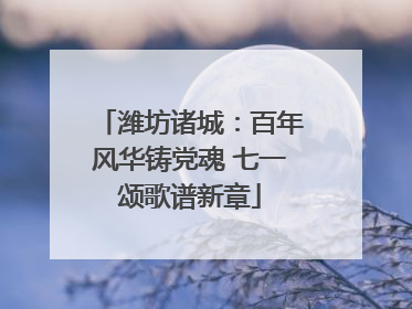 潍坊诸城：百年风华铸党魂 七一颂歌谱新章