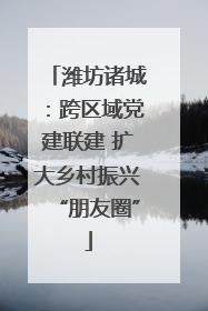 潍坊诸城：跨区域党建联建 扩大乡村振兴“朋友圈”