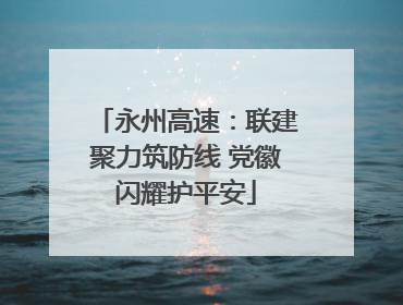 永州高速：联建聚力筑防线 党徽闪耀护平安