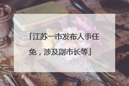 江苏一市发布人事任免，涉及副市长等