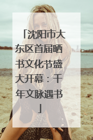 沈阳市大东区首届晒书文化节盛大开幕：千年文脉遇书
