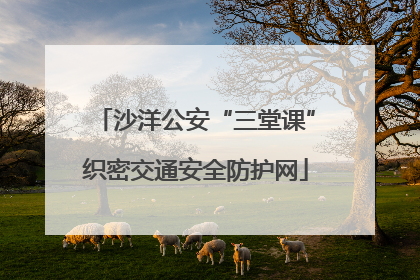 沙洋公安“三堂课”织密交通安全防护网