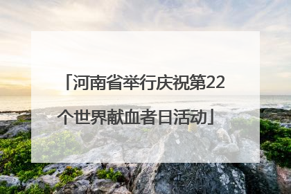 河南省举行庆祝第22个世界献血者日活动