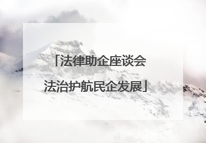 法律助企座谈会 法治护航民企发展