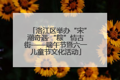 洛江区举办“宋”潮奇遇·“粽”情古街——端午节暨六一儿童节文化活动