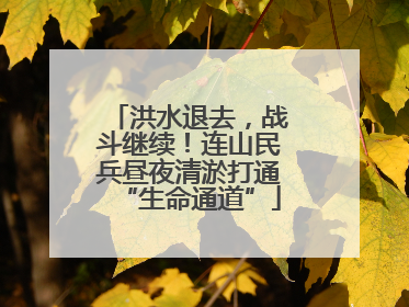 洪水退去，战斗继续！连山民兵昼夜清淤打通“生命通道”